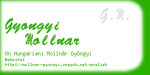 gyongyi mollnar business card